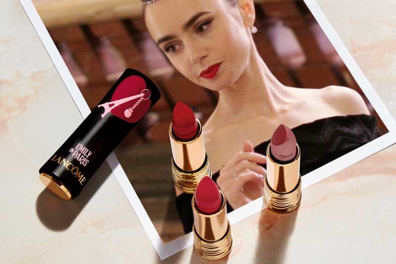Emily in Paris LAbsolu Rouge lipsticks visual