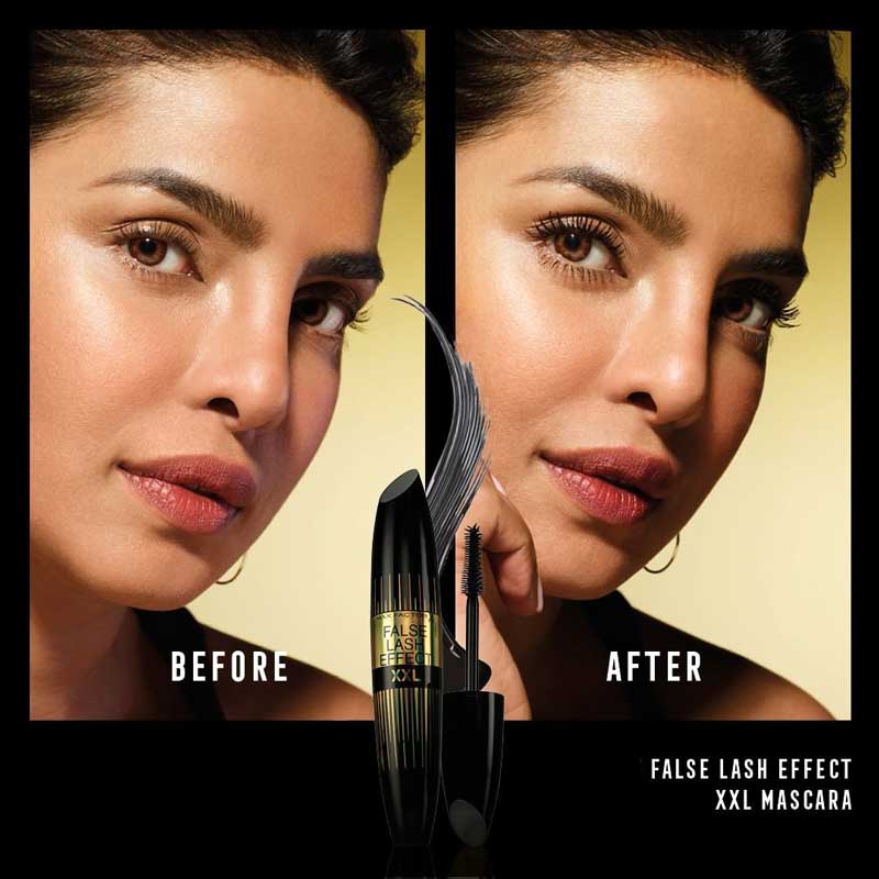 Max Factor False Lash Effect XXL before and after