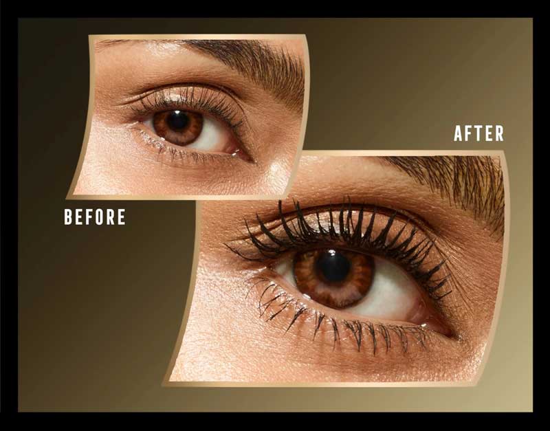 Max Factor False Lash Effect XXL before and after