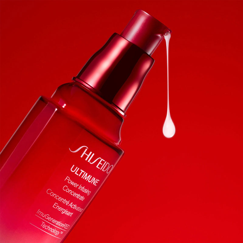 Shiseido Ultimune Power-Infusing Concentrate Serim a bottle and pump cap