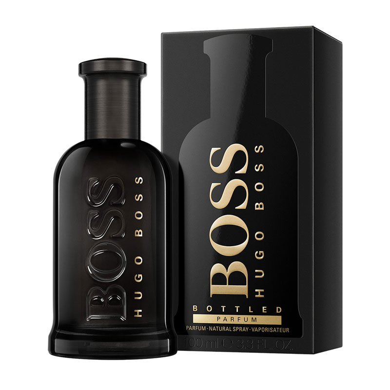 Boss Bottled Parfum a bottle and package