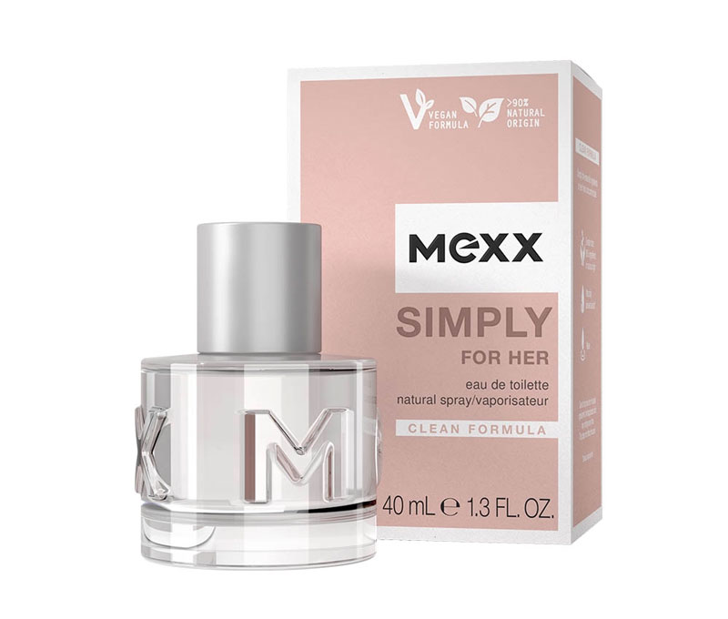 Mexx Simply For Her Eau de Toilette a bottle and package
